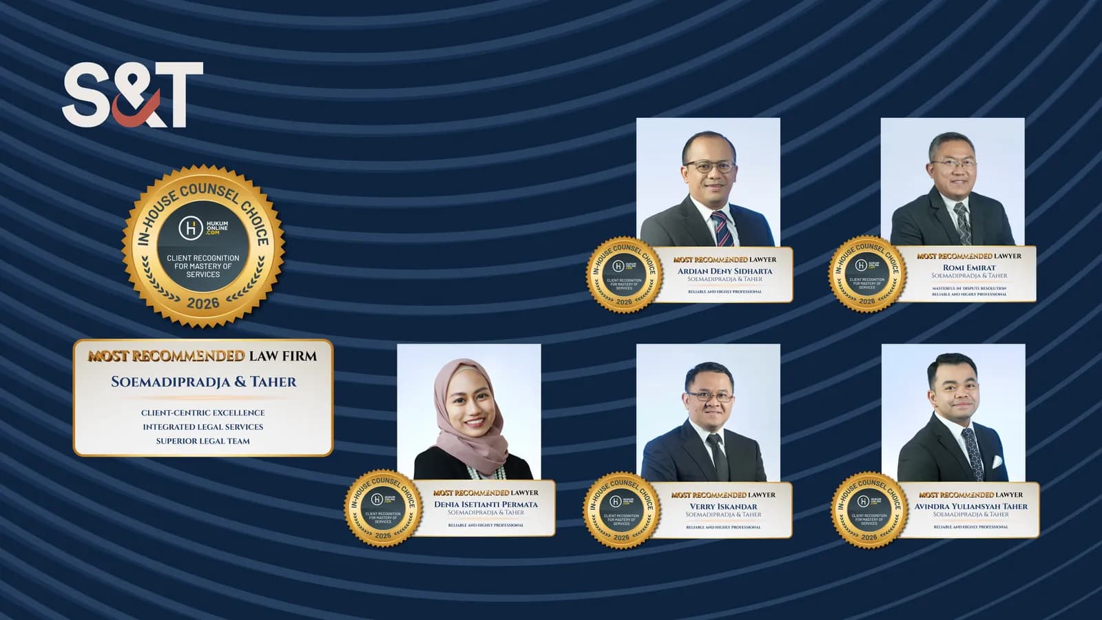 Soemadipradja & Taher at the HukumOnline In-House Counsel Choice 2026