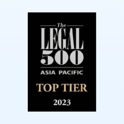 The Legal 500 Asia Pacific - Top Tier - 2023